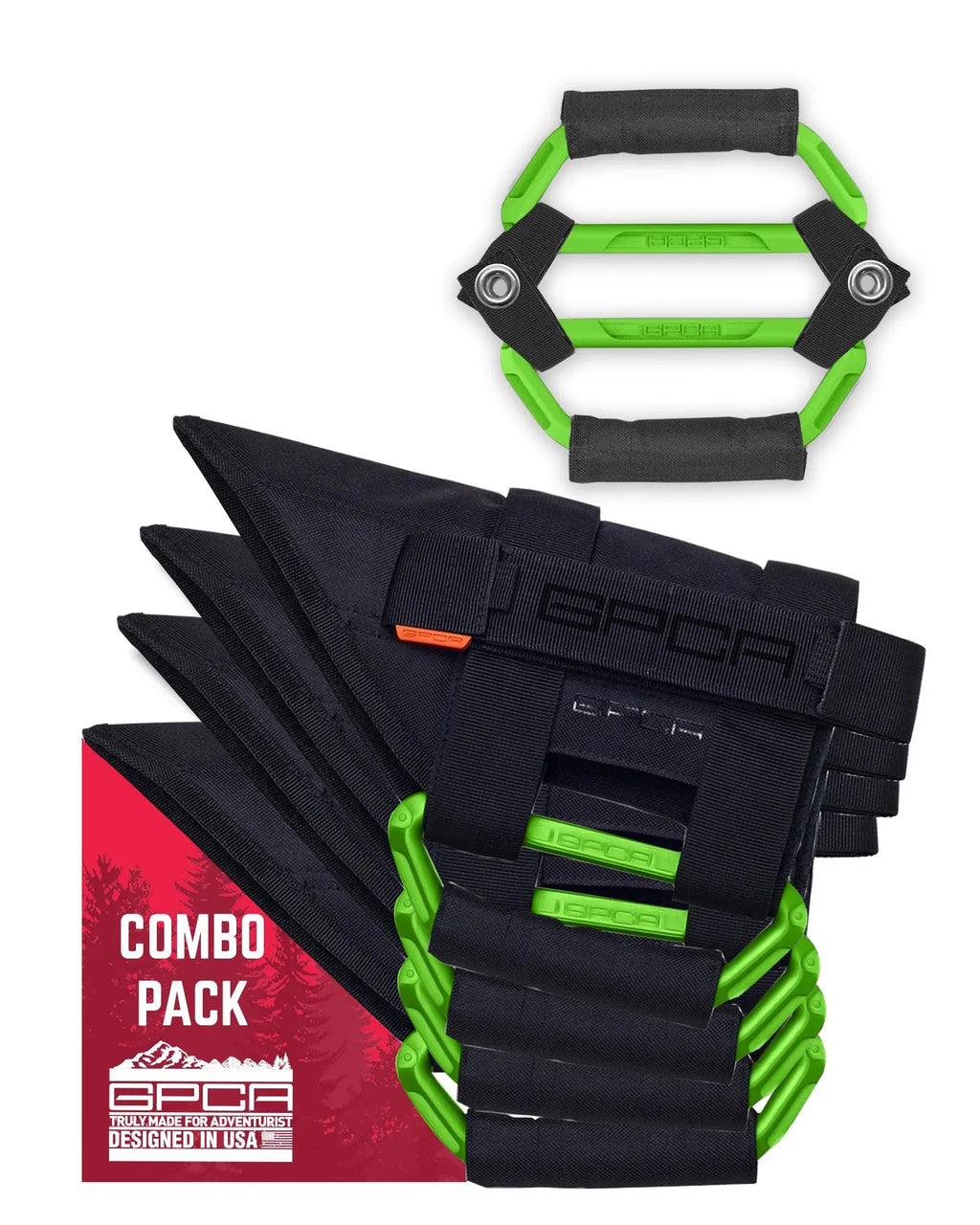 GPCA GP-Grip PRO Foldable Color Handles — Jeep Wrangler (2007–2023) — comparison shot