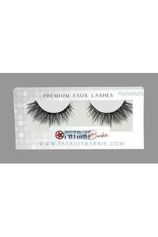 Pretty Little Patriot Pretty Little Patriot Patriot Barbie Premium Faux Lashes — Pretty Little Patriot branding close-up