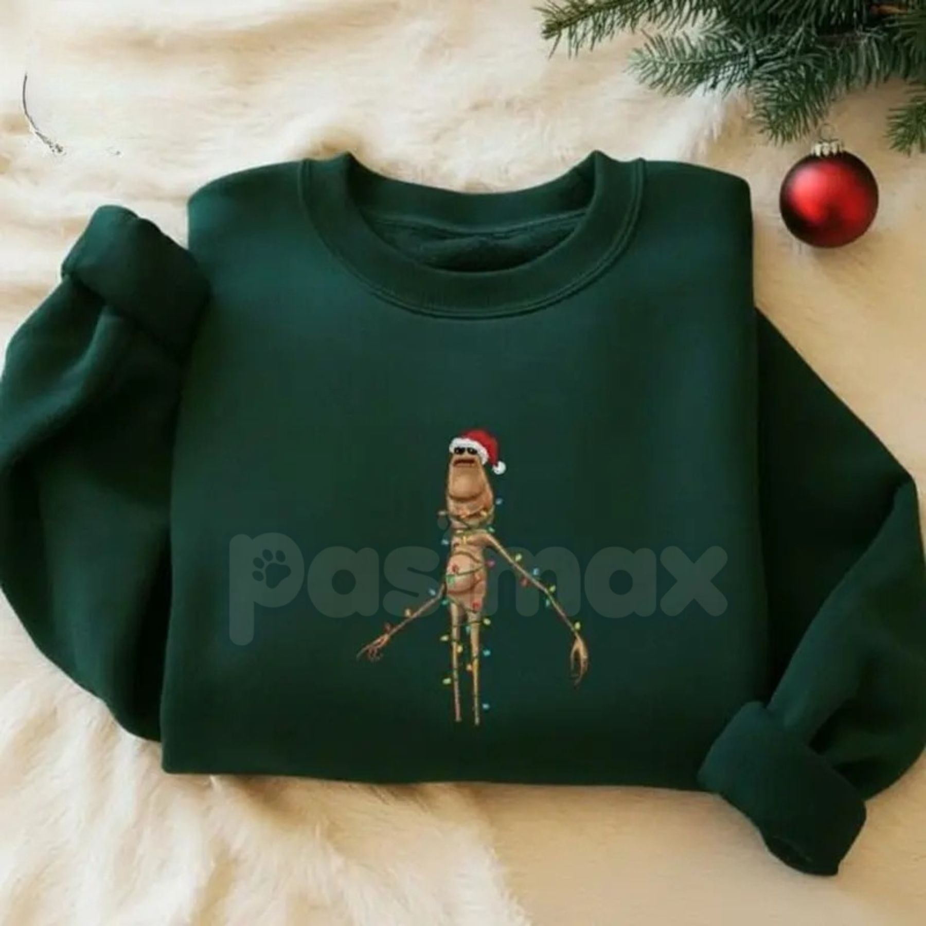 Pasimax Marcus The Worm Sweatshirt | Cute Quirky Garden Graphic Jumper | Unique Absurdist Humor Crewneck — main product shot