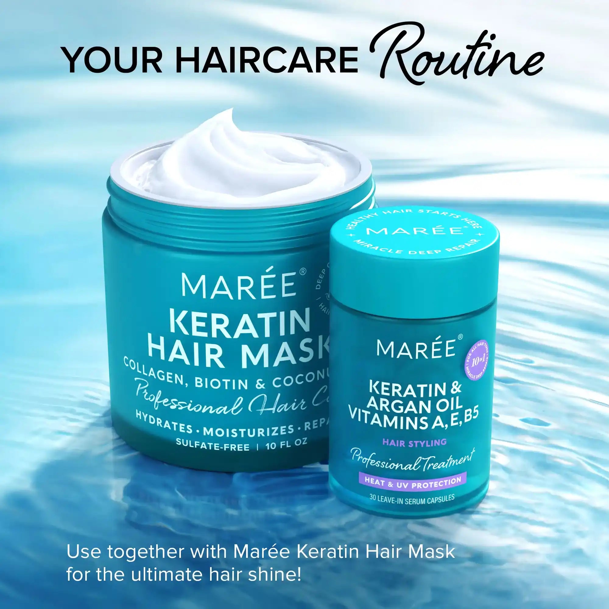 Maree Oil Capsules For Frizzy Hair — back view