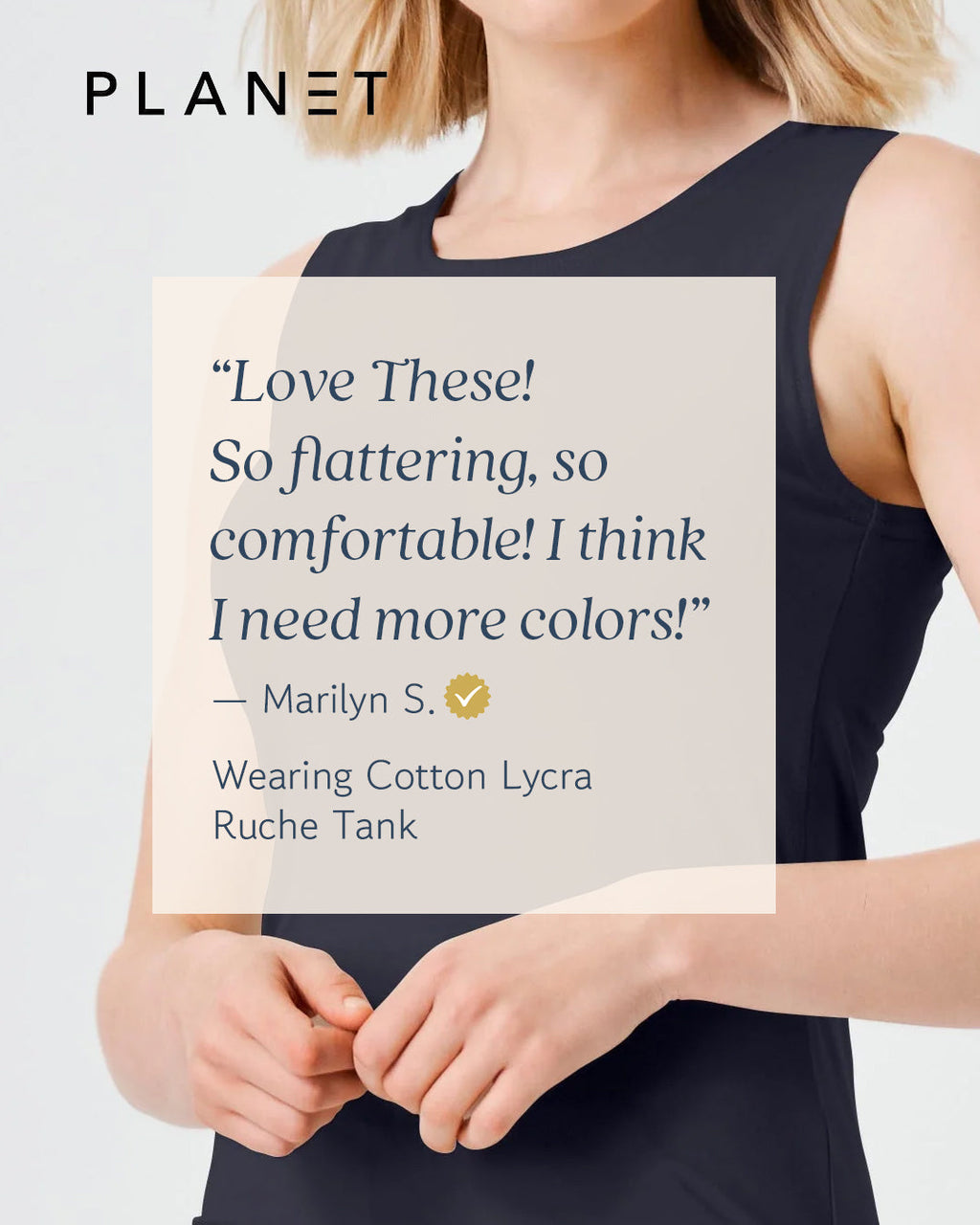 Cotton Lycra Ruche Tank - Blush