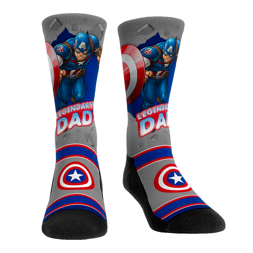 Rock 'Em Socks Rock 'Em Socks Captain America - Legendary Dad — main product shot