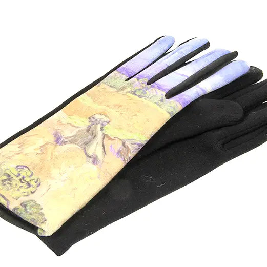 KADOU BOUTIQUE Masterpiece Paintings Gloves — detail close-up
