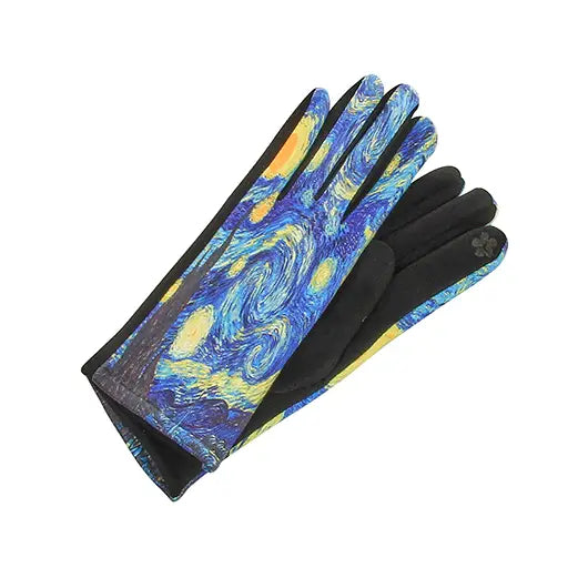 KADOU BOUTIQUE Masterpiece Paintings Gloves — lifestyle context