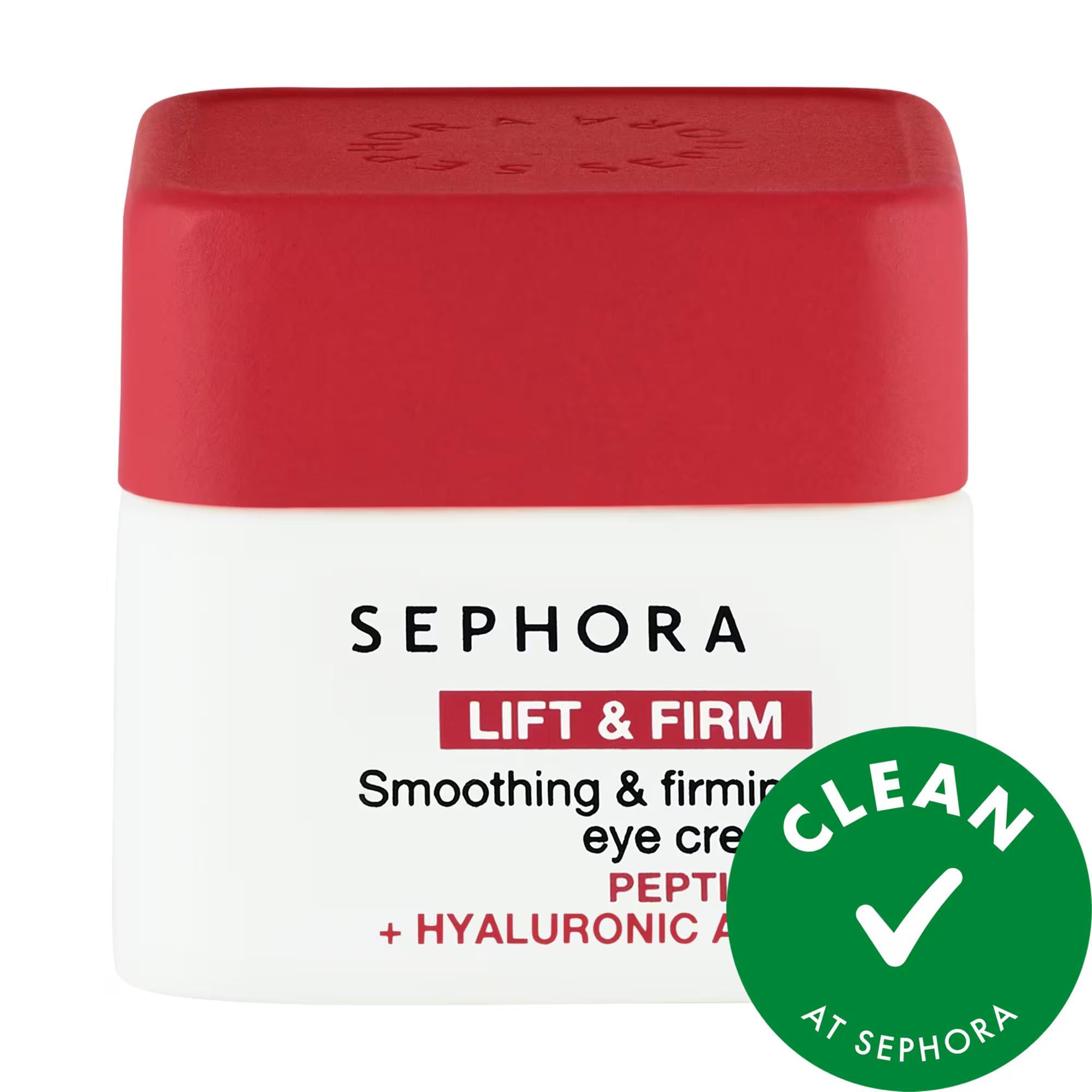 Lift & Firm - Anti-Aging Smoothing & Firming Eye Cream with Peptides + Hyaluronic Acid for Dark Circles, Fine Lines & Wrinkles - Vegan, Cruelty-Free
