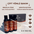 Yoon Keratin Hair Care Set - Sulfate-Free, Nourishing Treatment for Damaged Hair with Brazilian Blowout Straightening Effect