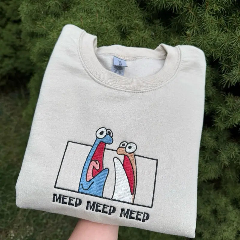 Pasimax "Meep" Embroidered Unisex Sweatshirt – Minimalist Crewneck — main product shot