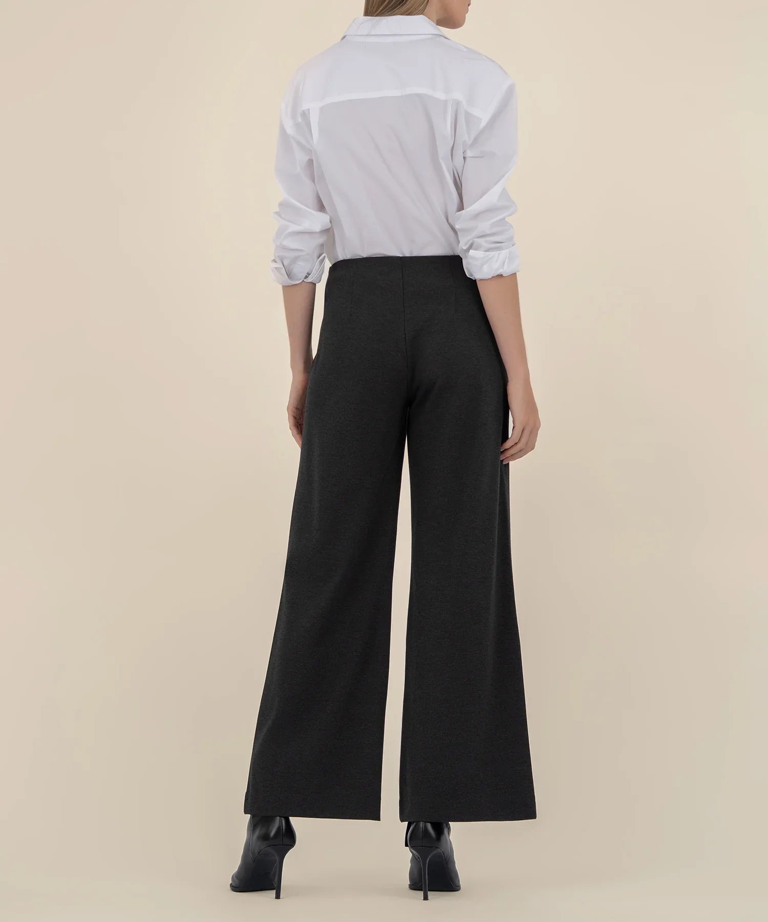 KADOU BOUTIQUE Meg Ponti High Rise Wide Leg Trouser — lifestyle context