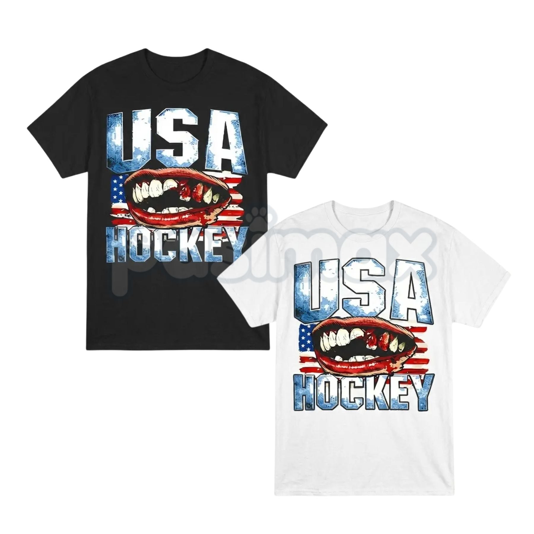 Pasimax Megan Keller USA Hockey Vintage T-Shirt - Women’s Olympic Hockey Winner Graphic Tee, Premium Heavyweight 100% Cotton 