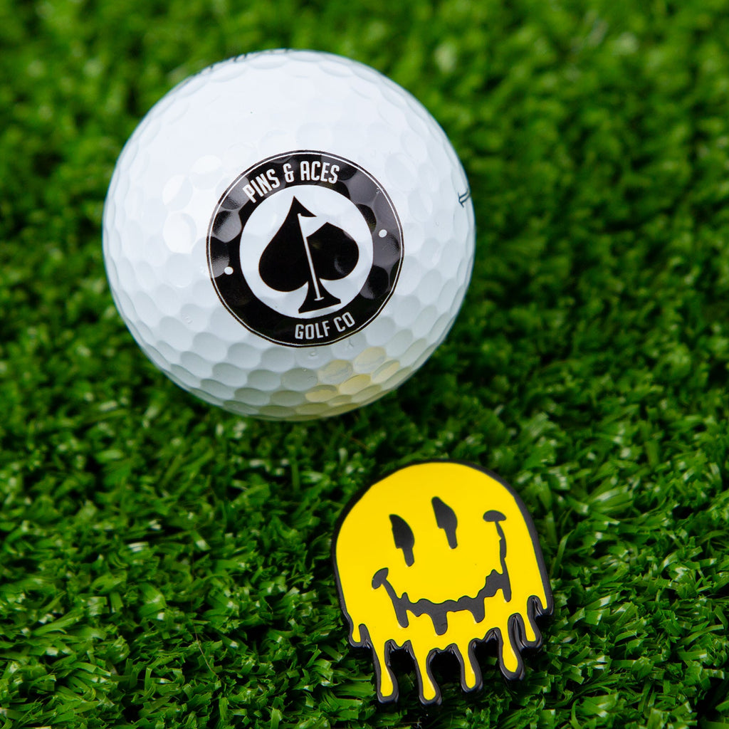 Melting Face Ball Marker – Pins and Aces, view 4