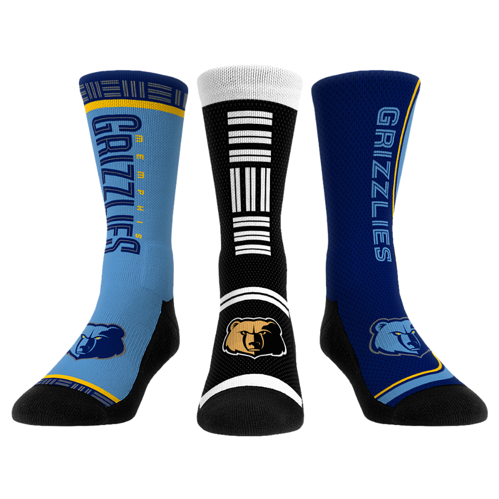 Rock 'Em Socks Rock 'Em Socks Memphis Grizzlies - Ultimate Jersey - 3-Pack — main product shot