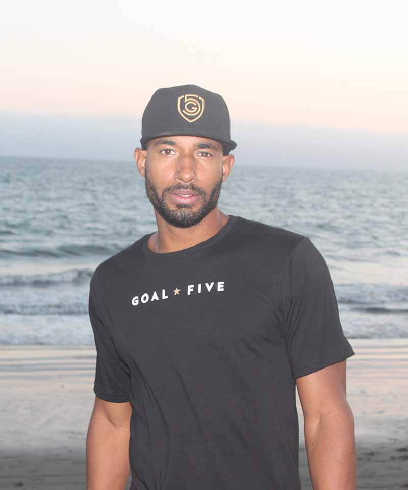 Goal Five Goal Five Men's Black Cotton T-Shirt — lifestyle context