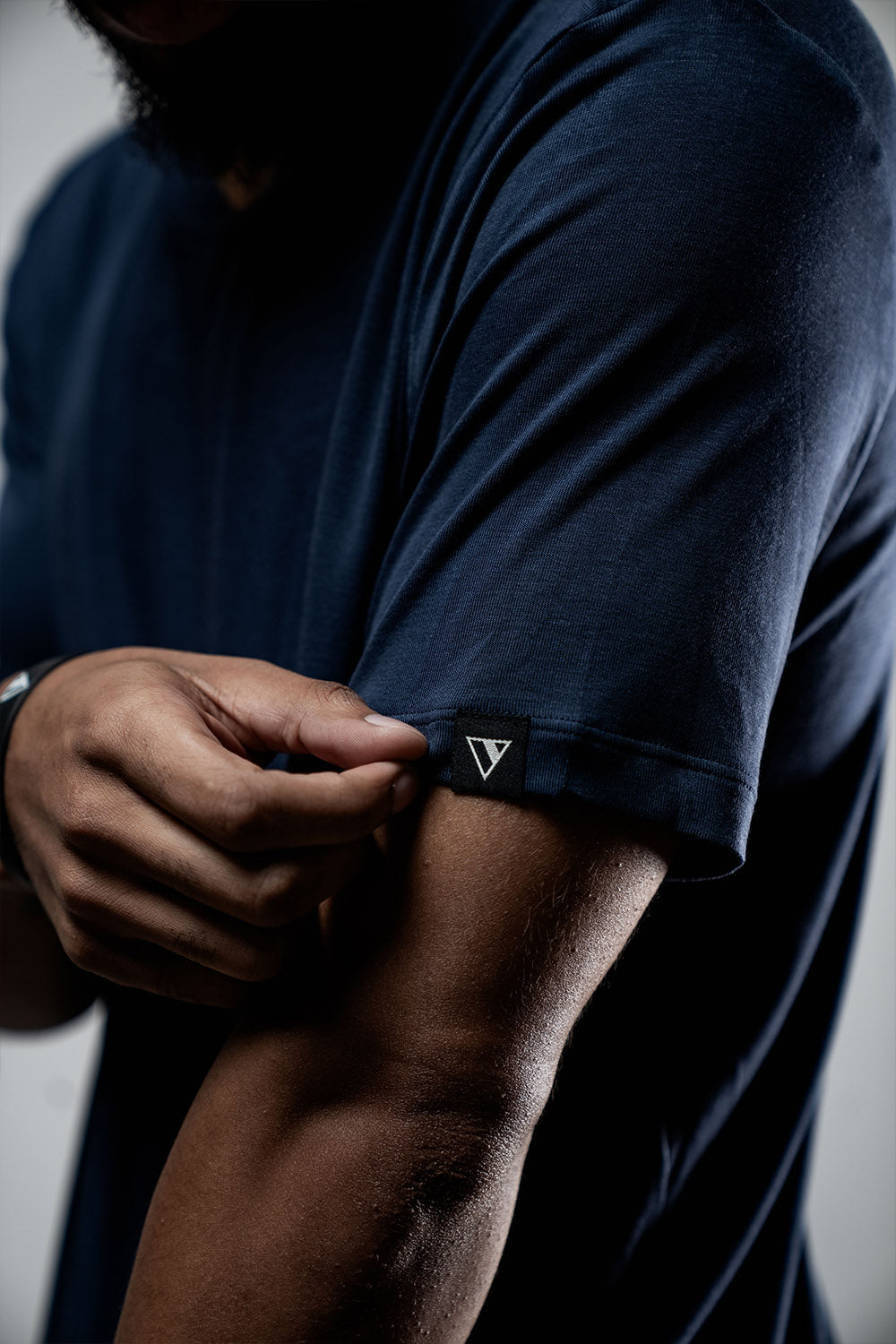 Varlo Men's Everyday Terra Tee (Deepline Blue) — lifestyle worn / used context