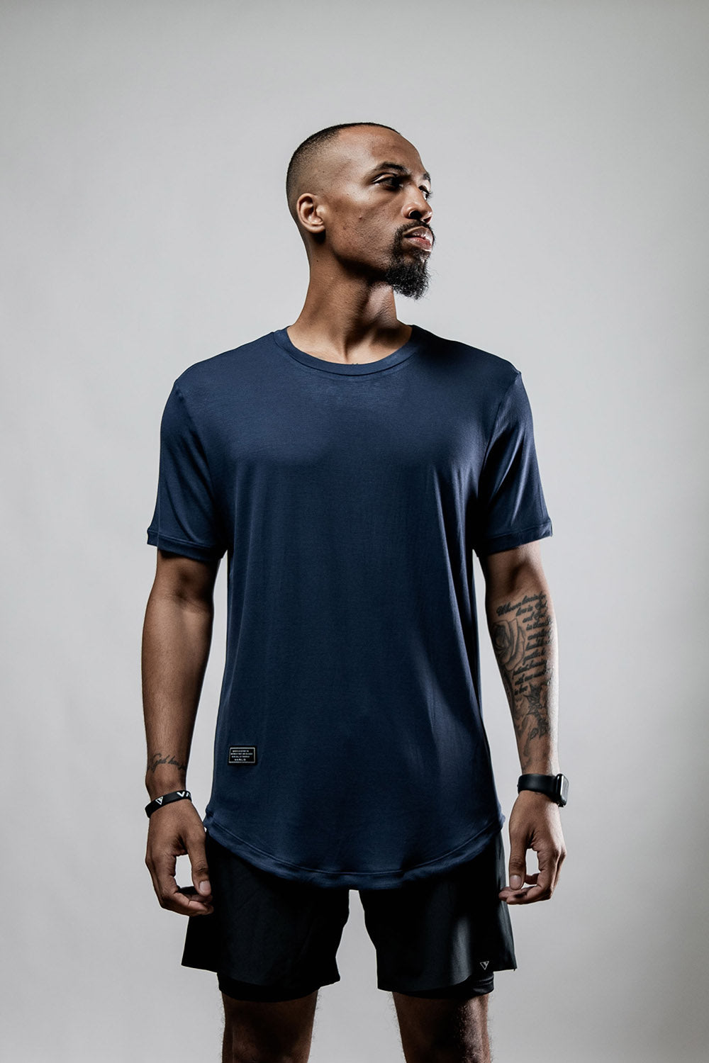 Varlo Men's Everyday Terra Tee (Deepline Blue) — detail shot 6