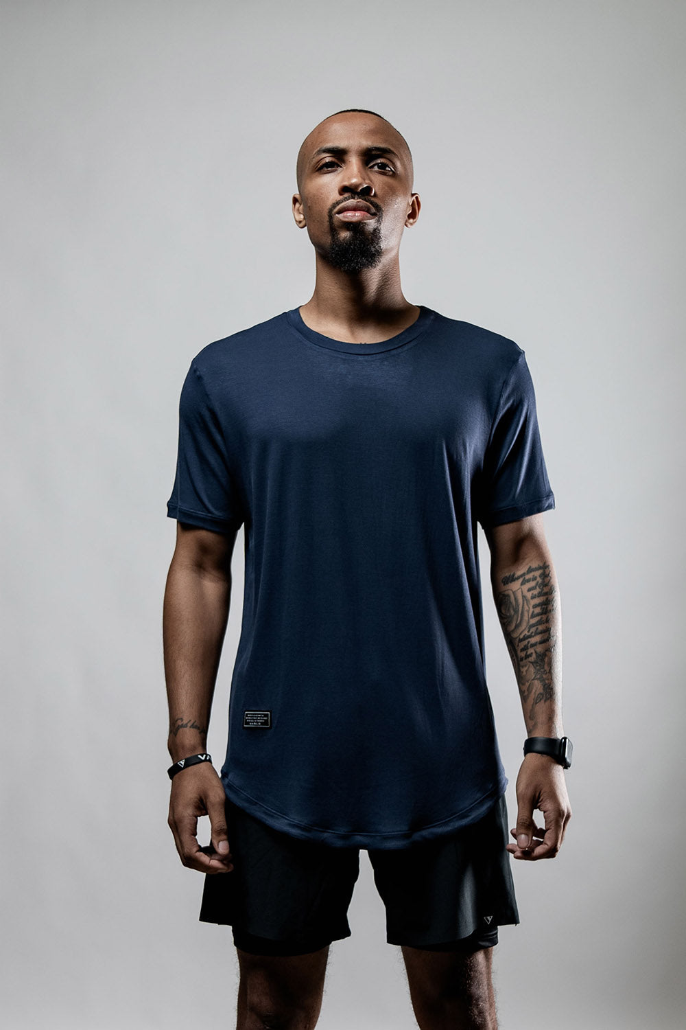 Varlo Men's Everyday Terra Tee (Deepline Blue) — Blue detail