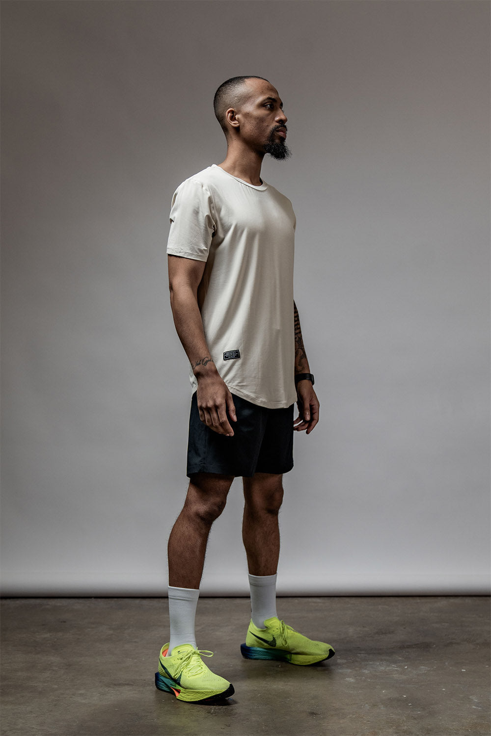 Varlo Men's Everyday Terra Tee (Sand Dust) — size reference