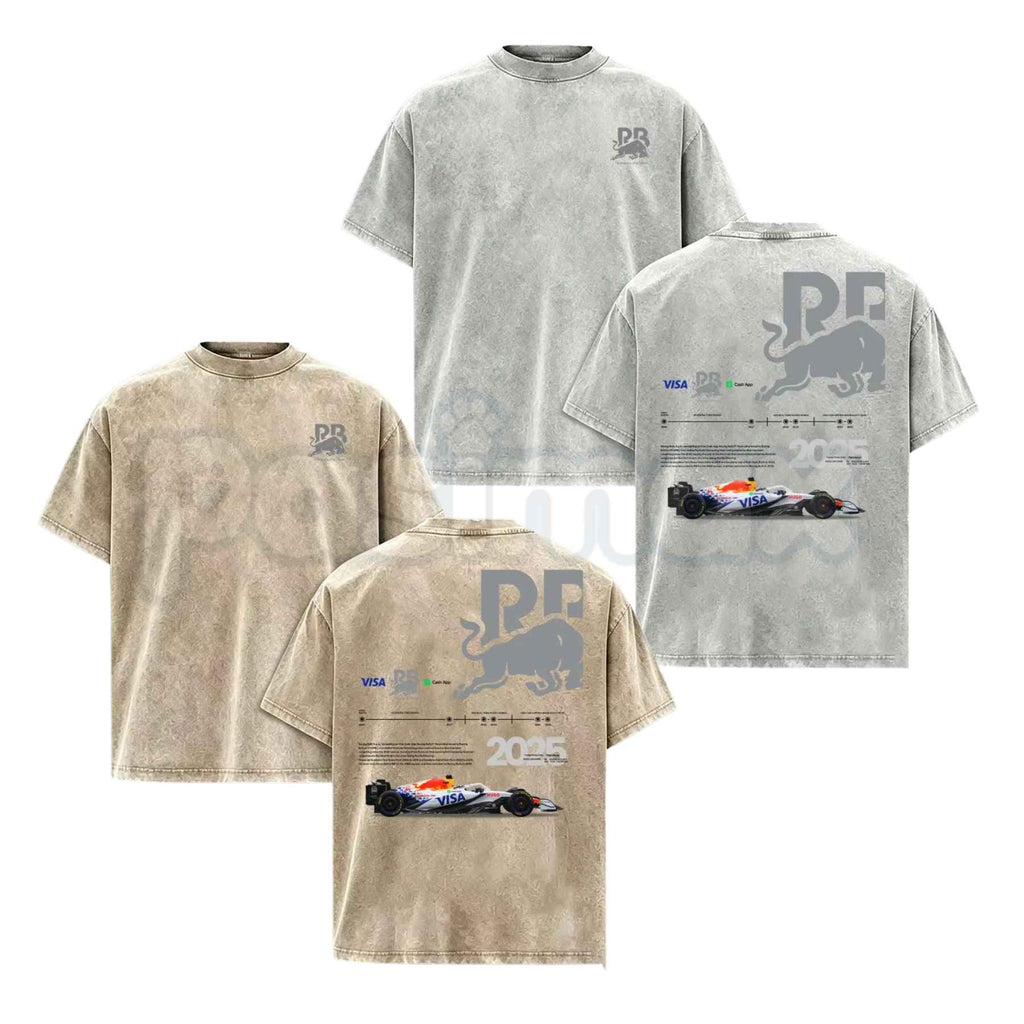 Men's Vintage Open Wheel Racing T-Shirt – Retro Grand Prix Graphic Tee, Washed Lightweight Cotton Motorsport Streetwear Top