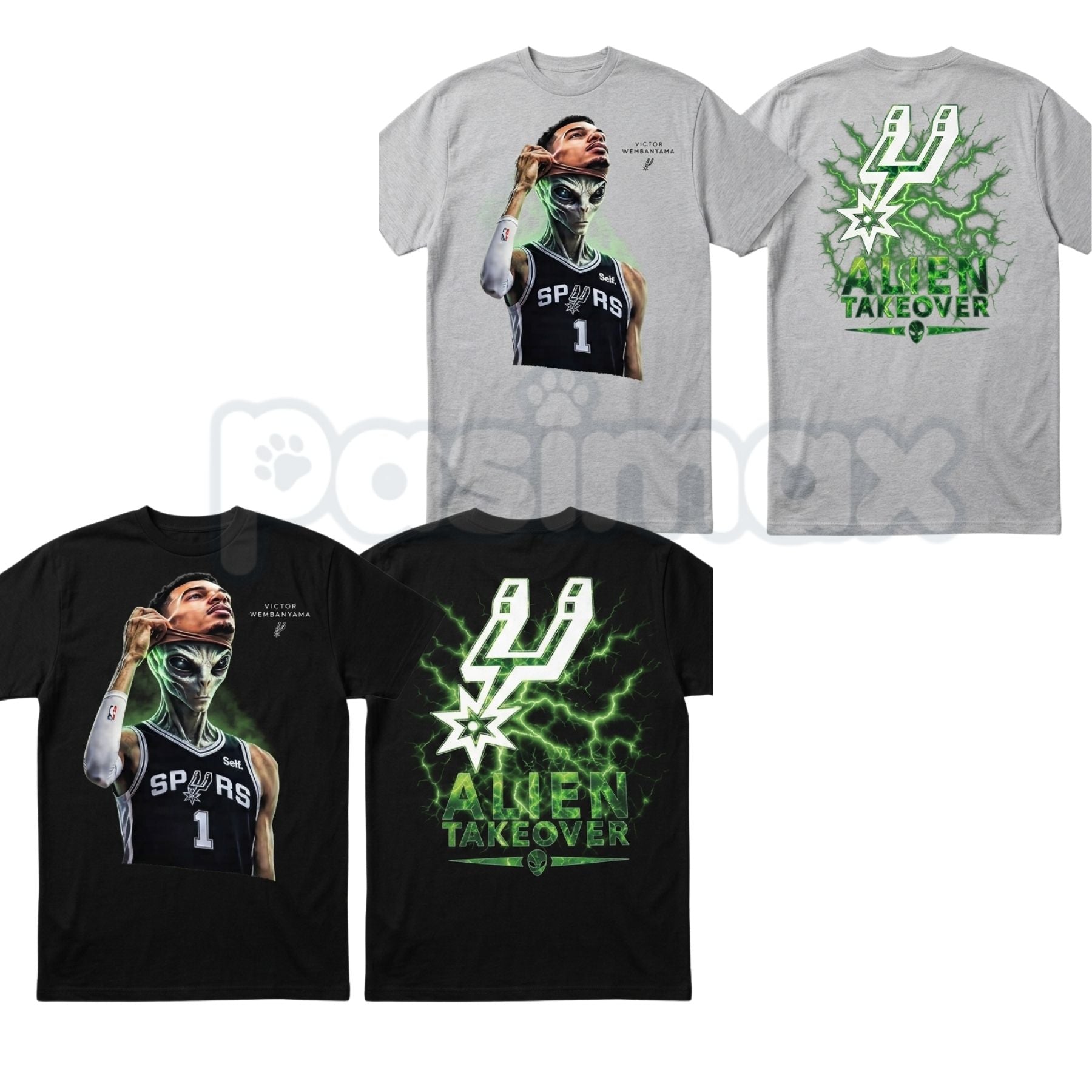 Men's "Wem Alien" Basketball T-Shirt – Wembanyama French Hoop Star Retro Graphic Tee