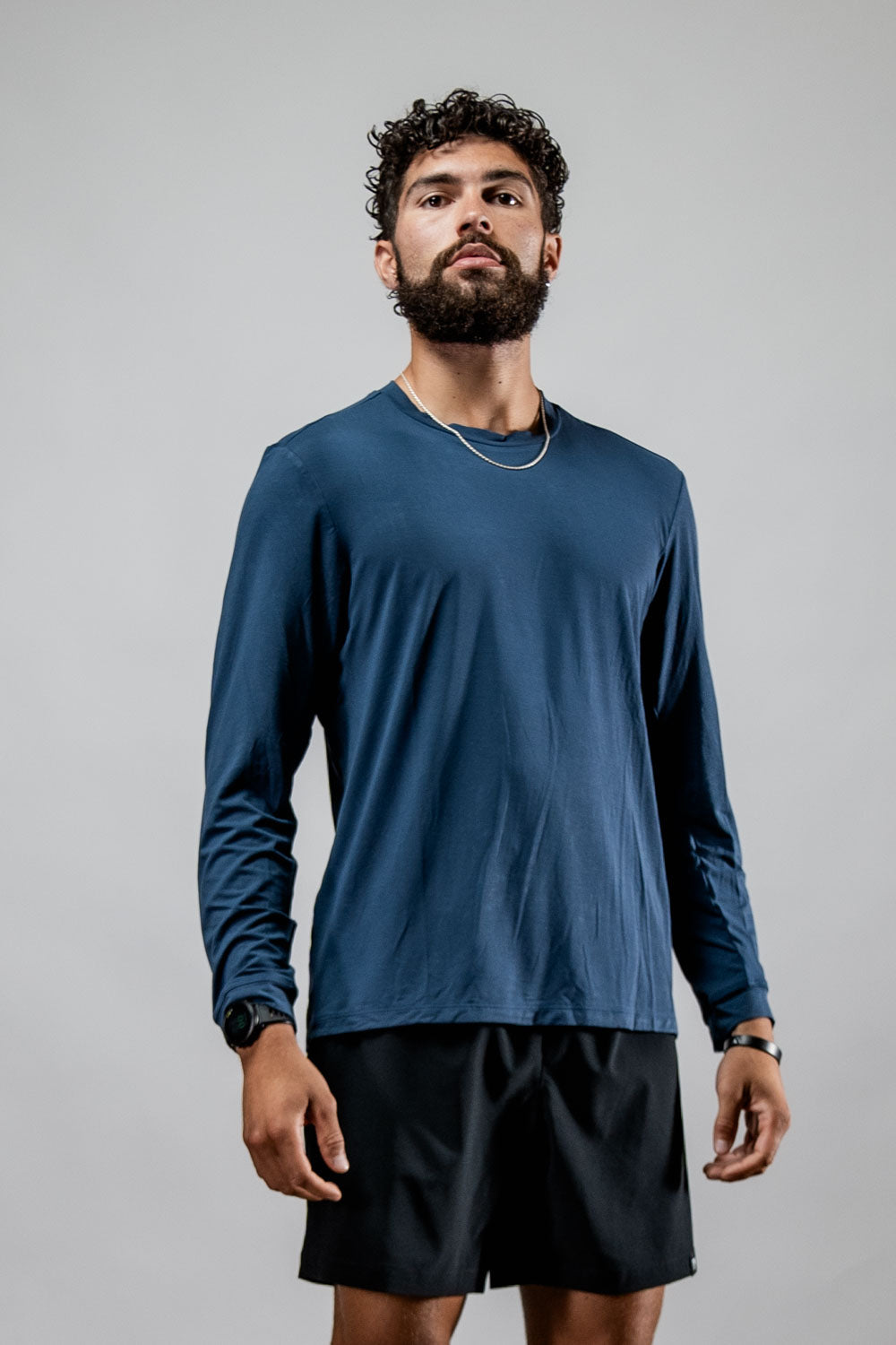 Varlo Men's Terra Recovery Field Shirt (Deepline Blue) — side view