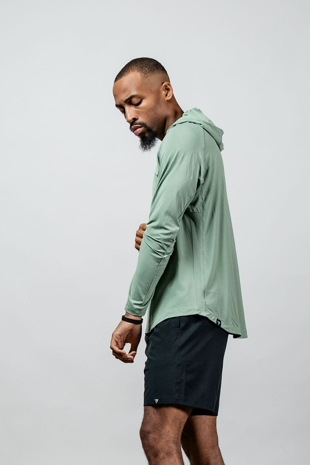 Varlo Men's Terra Recovery Element Hoodie Shirt (Low Light Olive) — feature highlight