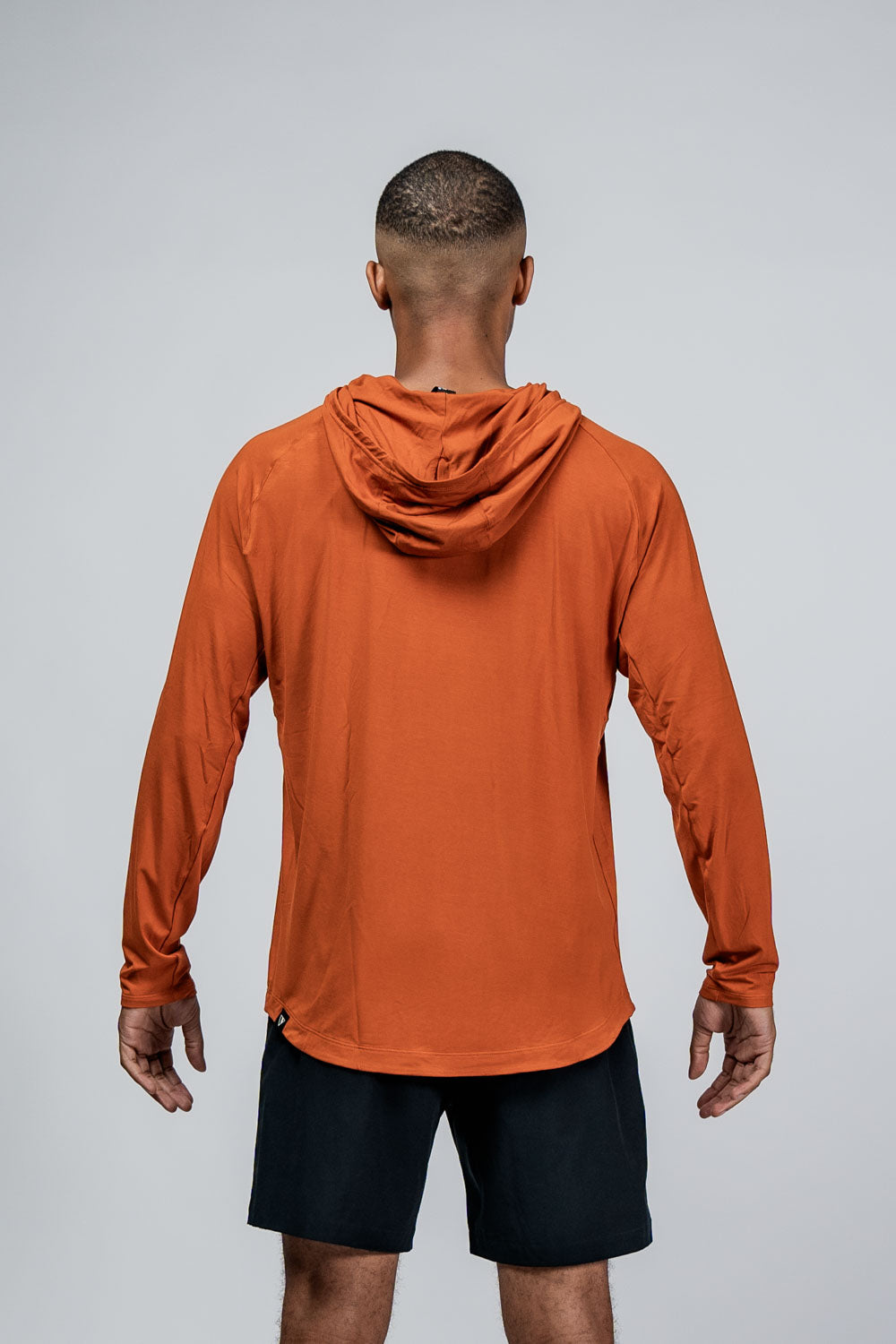Varlo Men's Terra Recovery Element Hoodie Shirt (Sunfire Clay) — flat-lay composition