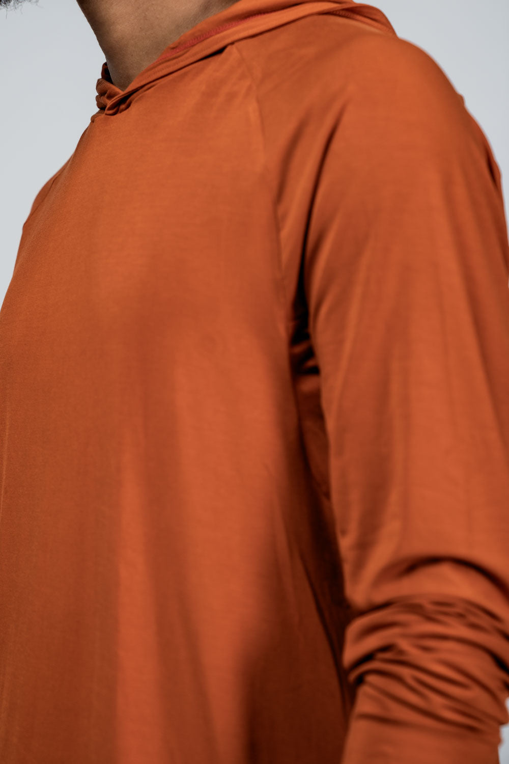 Varlo Men's Terra Recovery Element Hoodie Shirt (Sunfire Clay) — detail shot 9