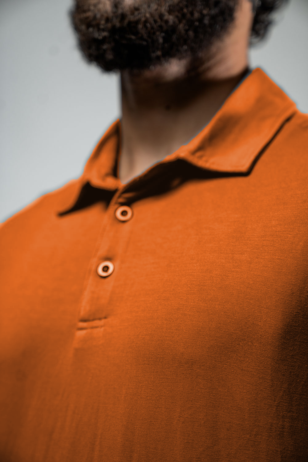 Varlo Men's Terra Recovery Polo (Sunfire Clay) — detail shot 7