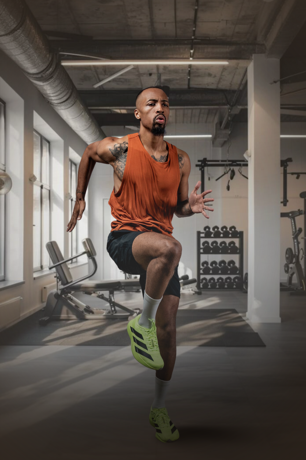 Varlo Varlo Men's Terra Recovery Tank (Sunfire Clay) — in-use photo