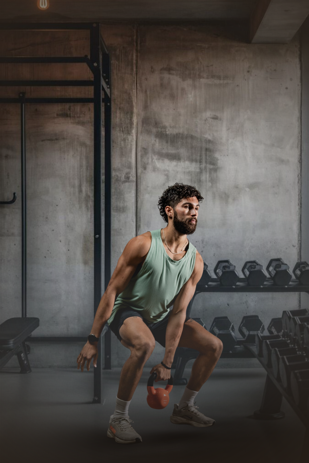 Varlo Varlo Men's Terra Recovery Tank (Low Light Olive) — detail close-up
