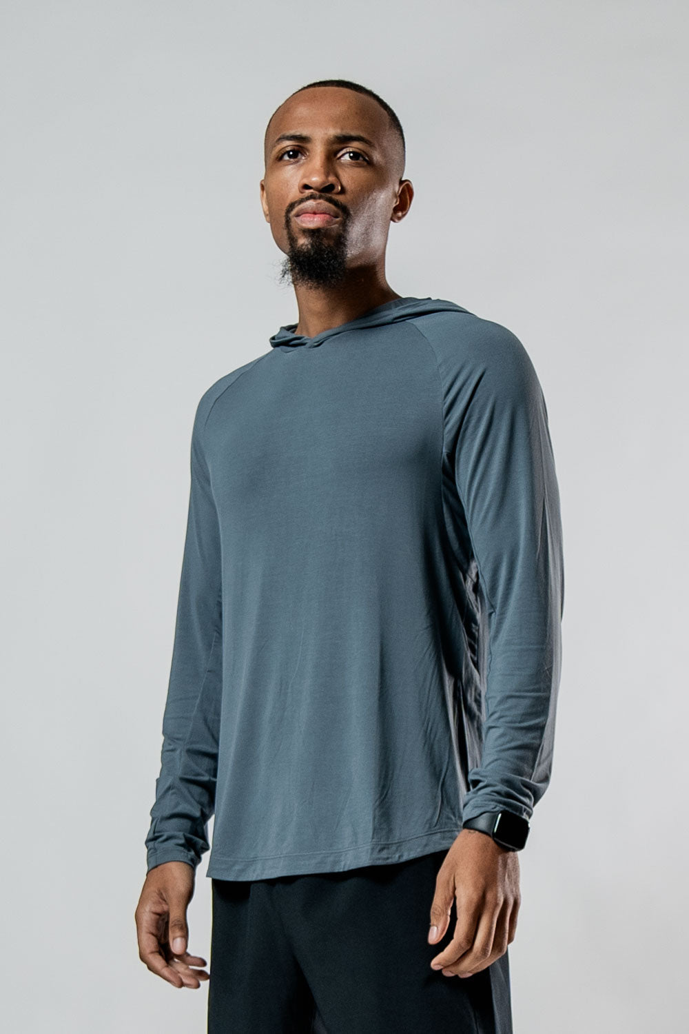 Varlo Men's Terra Recovery Element Hoodie Shirt (Ash Gray) — side view