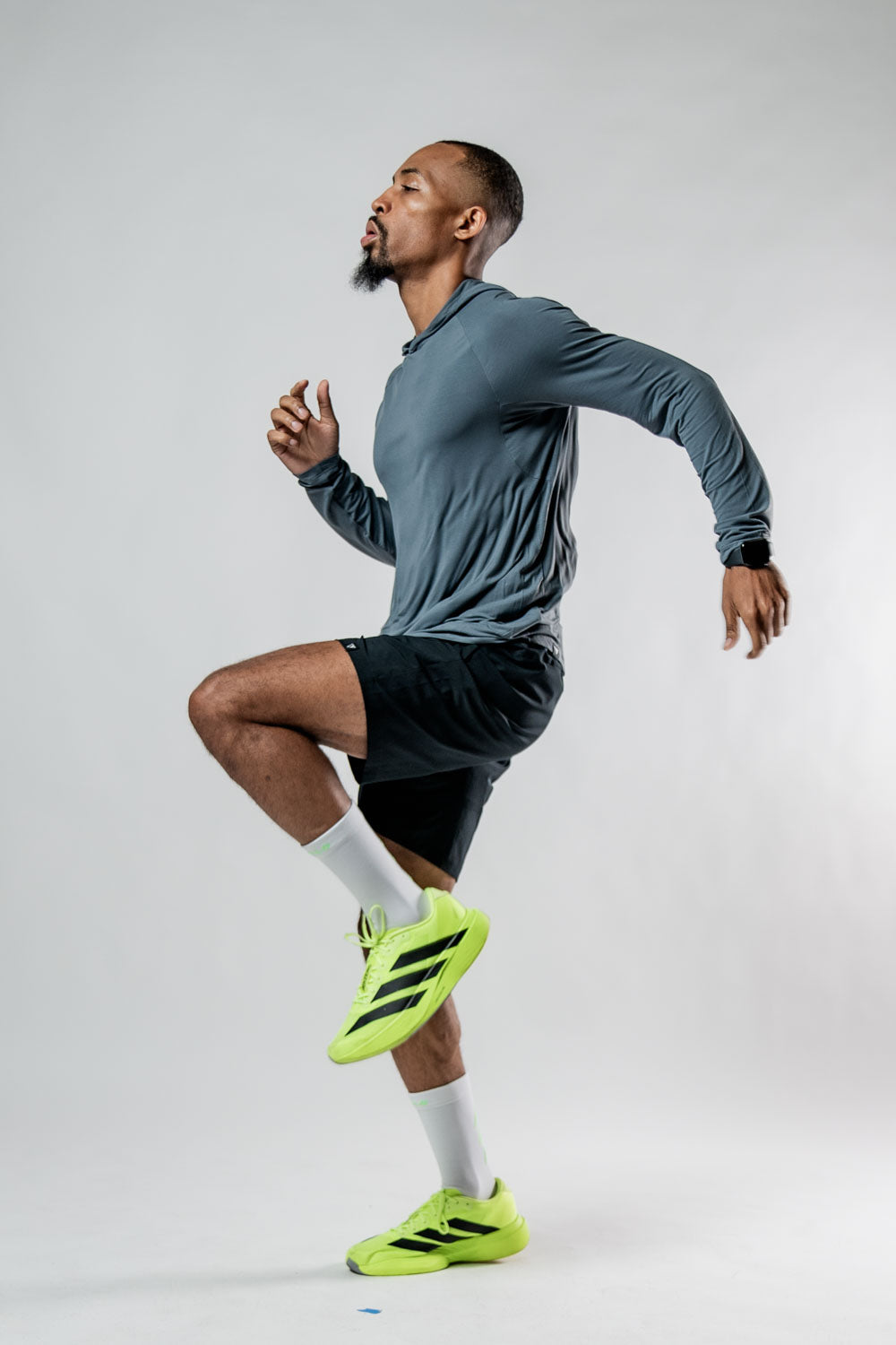Varlo Men's Terra Recovery Element Hoodie Shirt (Ash Gray) — fabric or material detail