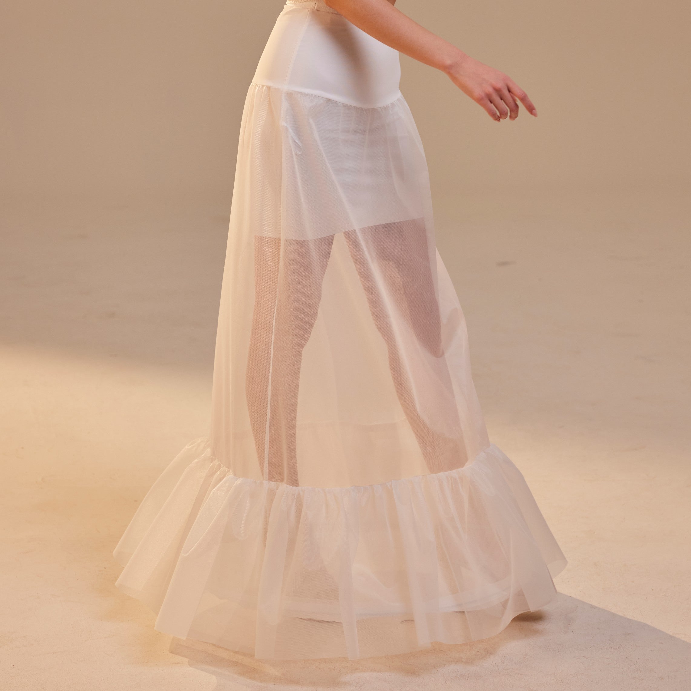Mermaid Petticoat Skirt with Waist Corsage , Bridal Crinoline Slip – Bridal Port, view 8