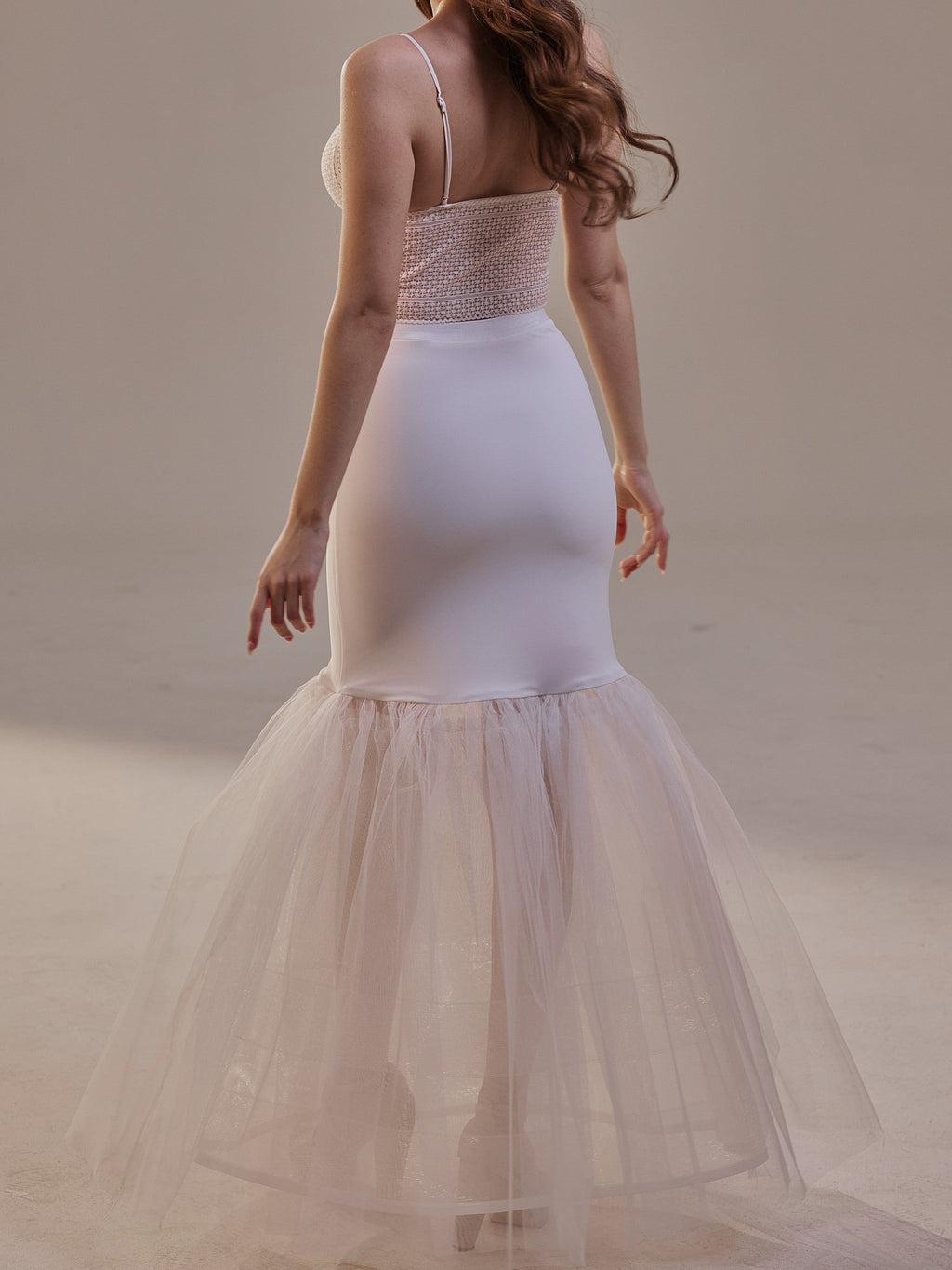 Mermaid Petticoat with Corsage and Hard Net Tulle Underskirt ,Wedding Crinoline with Petticoat Netting Fabric – Bridal Port, 
