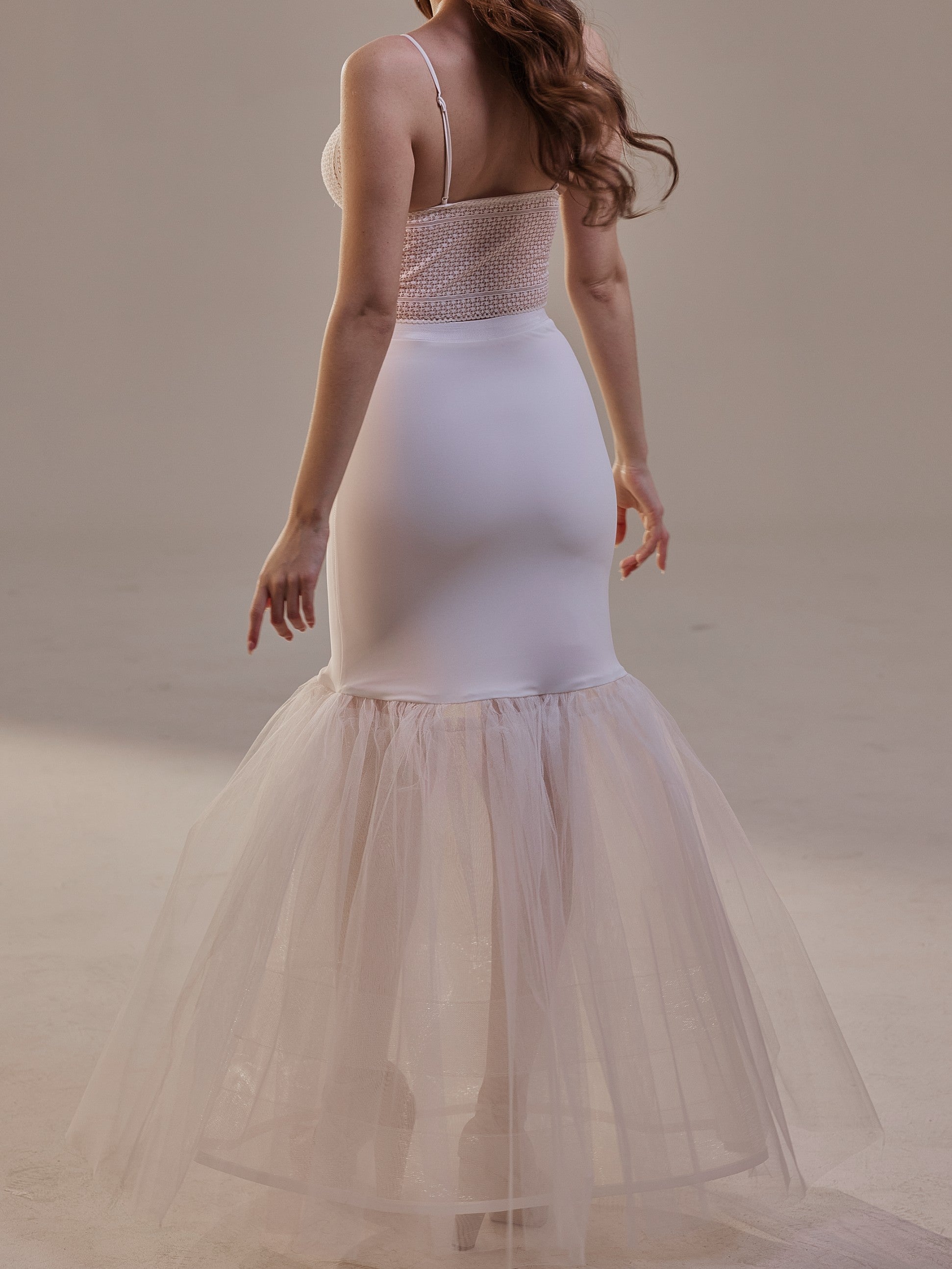 Mermaid Petticoat with Corsage and Hard Net Tulle Underskirt ,Wedding Crinoline with Petticoat Netting Fabric – Bridal Port, 
