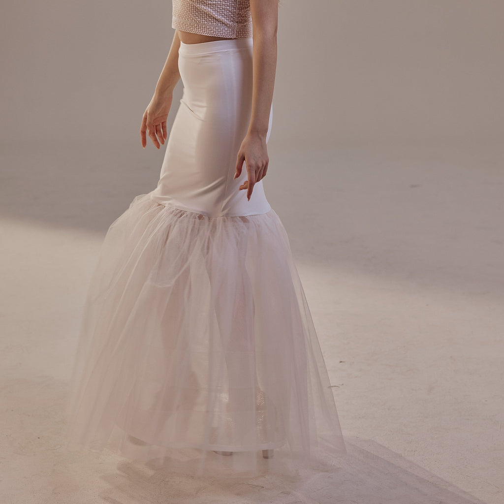 Mermaid Petticoat with Corsage and Hard Net Tulle Underskirt ,Wedding Crinoline with Petticoat Netting Fabric – Bridal Port, 