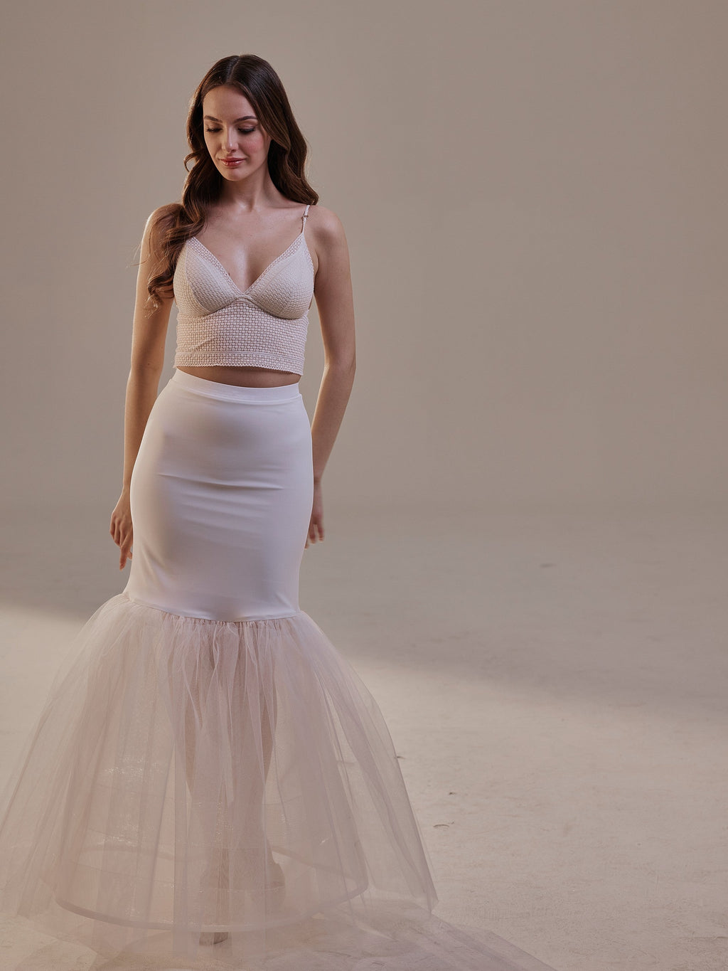 Mermaid Petticoat with Corsage and Hard Net Tulle Underskirt ,Wedding Crinoline with Petticoat Netting Fabric – Bridal Port, 