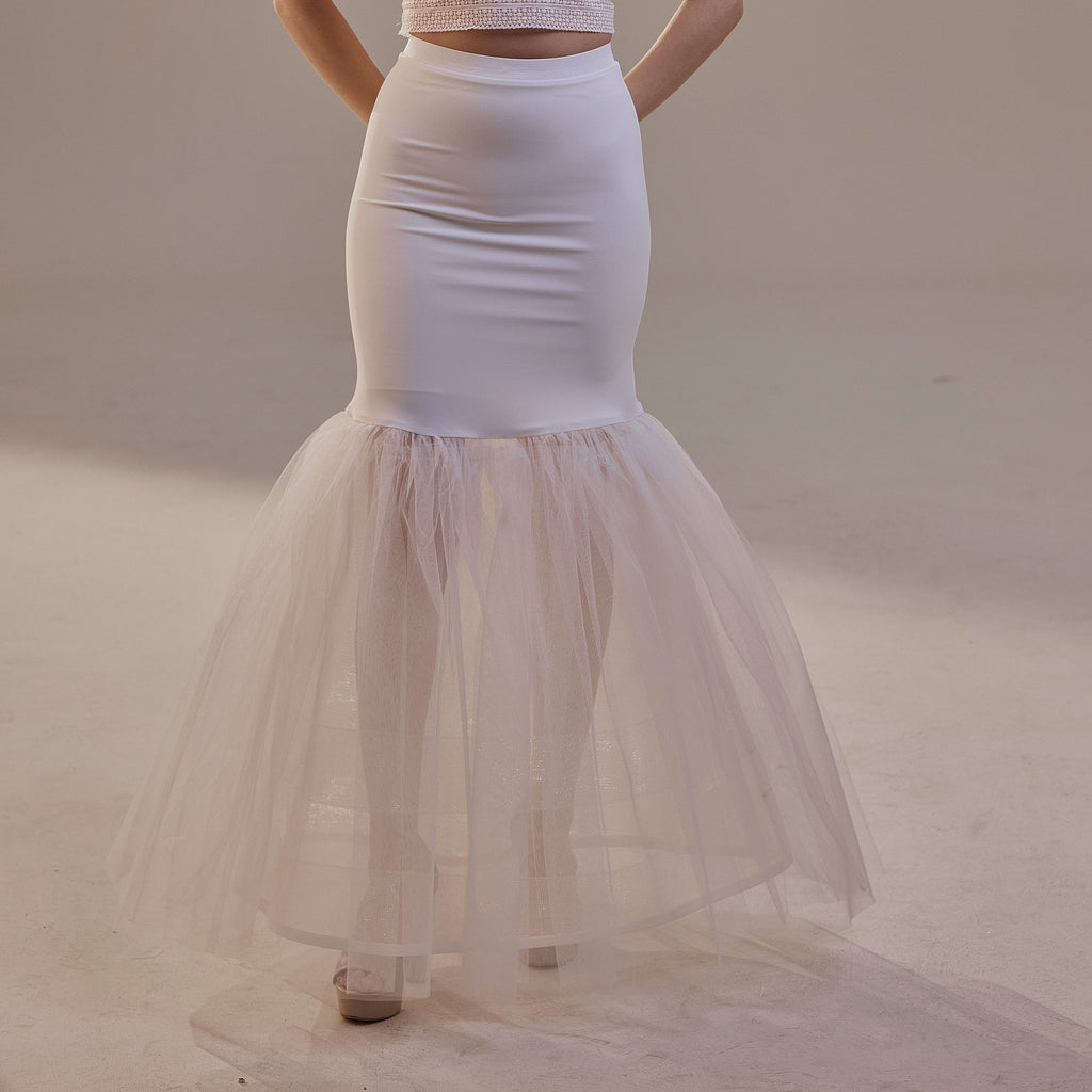 Mermaid Petticoat with Corsage and Hard Net Tulle Underskirt ,Wedding Crinoline with Petticoat Netting Fabric – Bridal Port, 