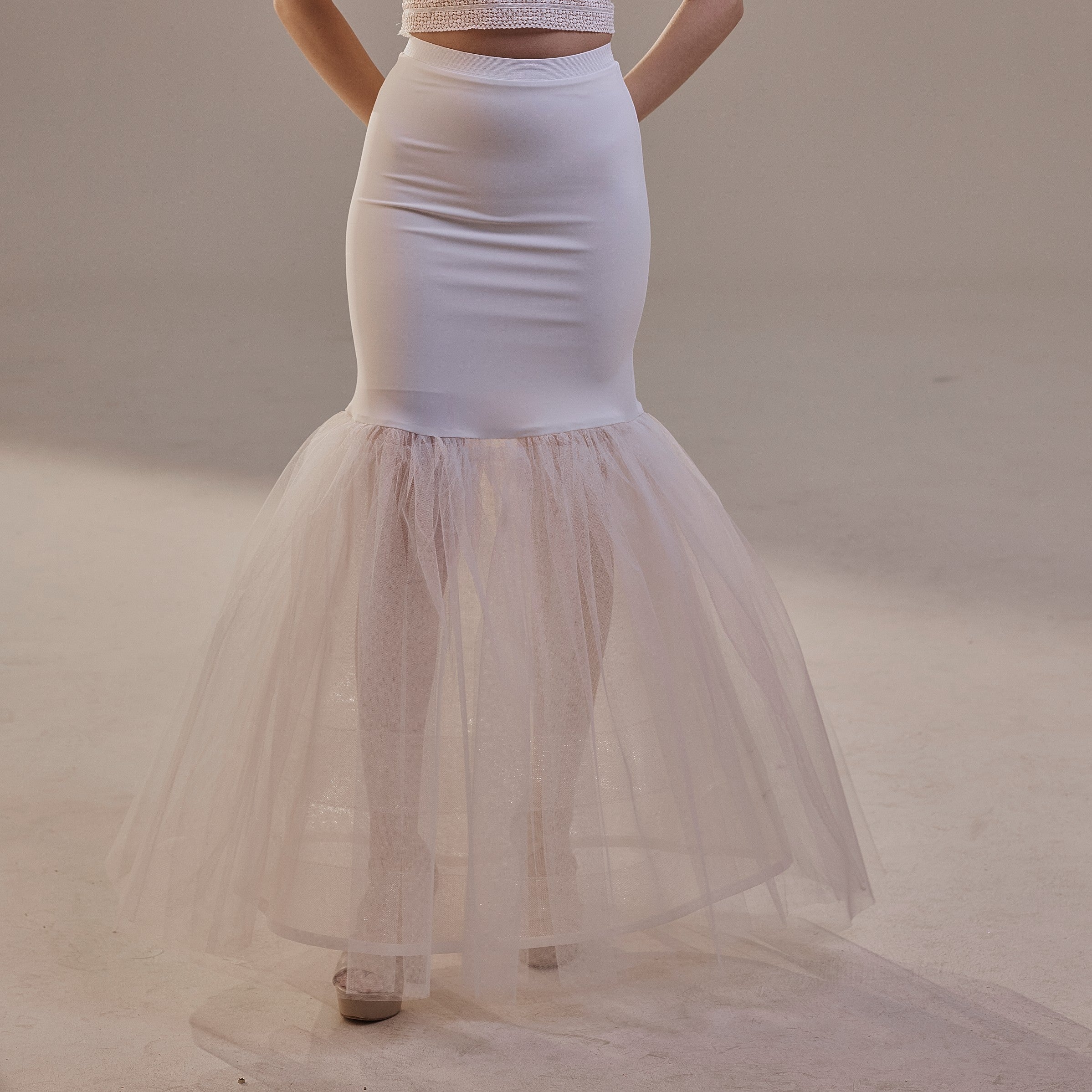 Mermaid Petticoat with Corsage and Hard Net Tulle Underskirt ,Wedding Crinoline with Petticoat Netting Fabric – Bridal Port, 