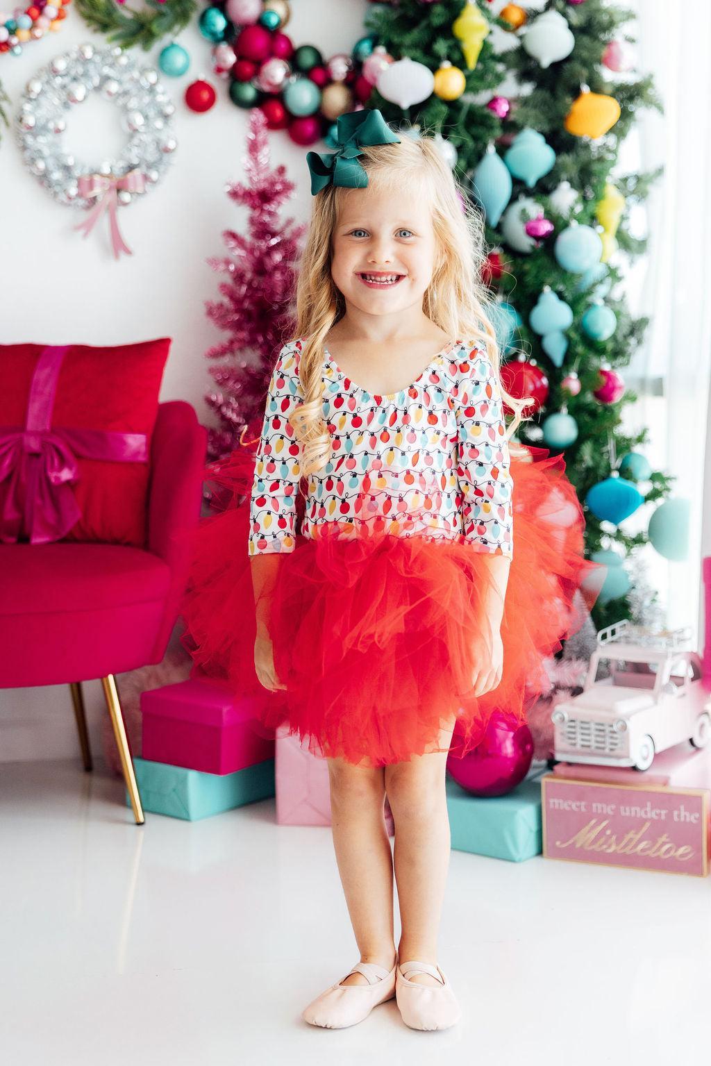 Mila & Rose ® Merry & Bright 3/4 Tutu Leotard — main product shot