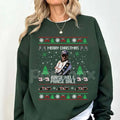 Pasimax Merry Christmas Raise Hell Praise Dale Sweatshirt | Funny NASCAR Dale Earnhardt Holiday Jumper | Rebel Fan Gift Crewn
