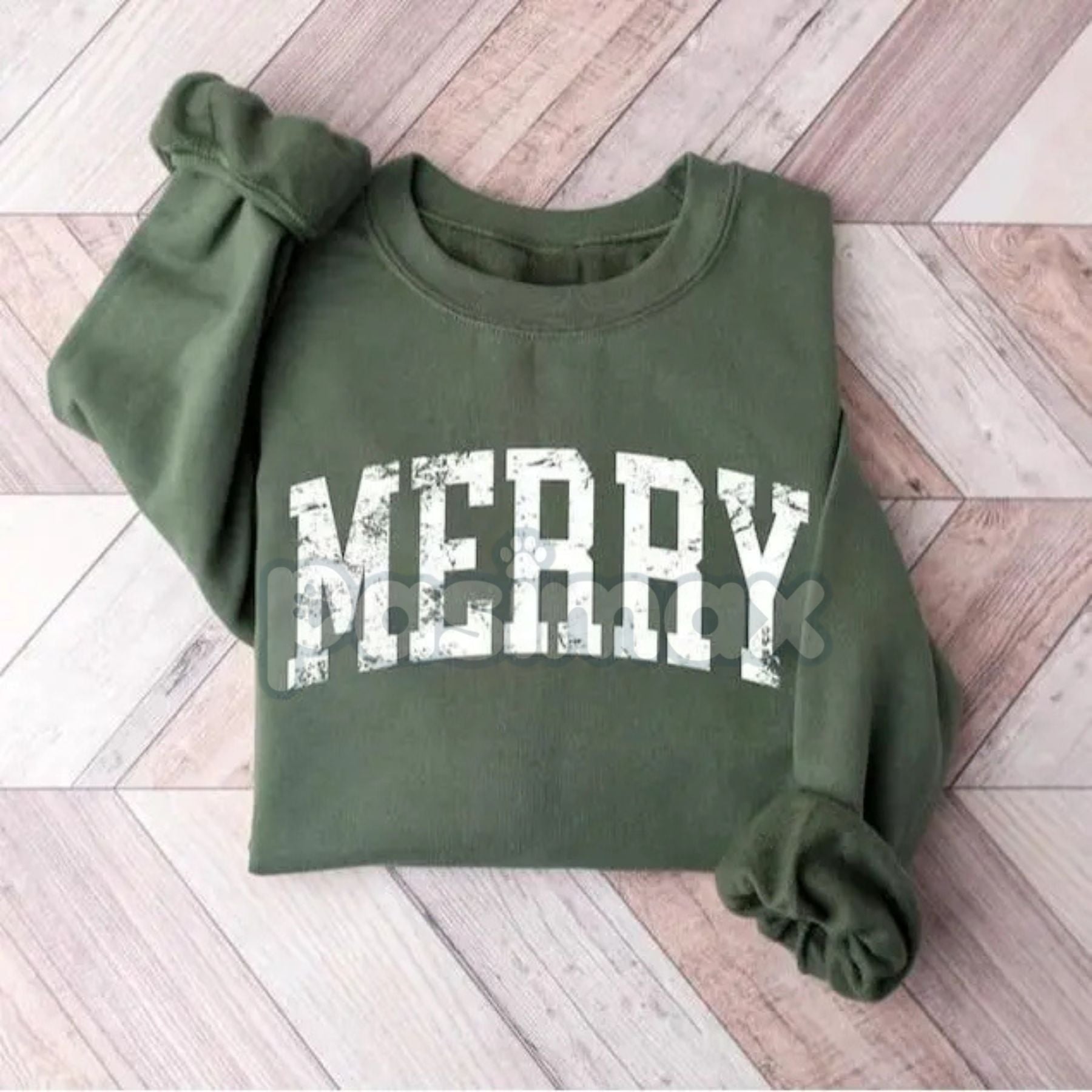 Pasimax Merry Sweatshirt – Simple Holiday Crewneck Sweater — main product shot