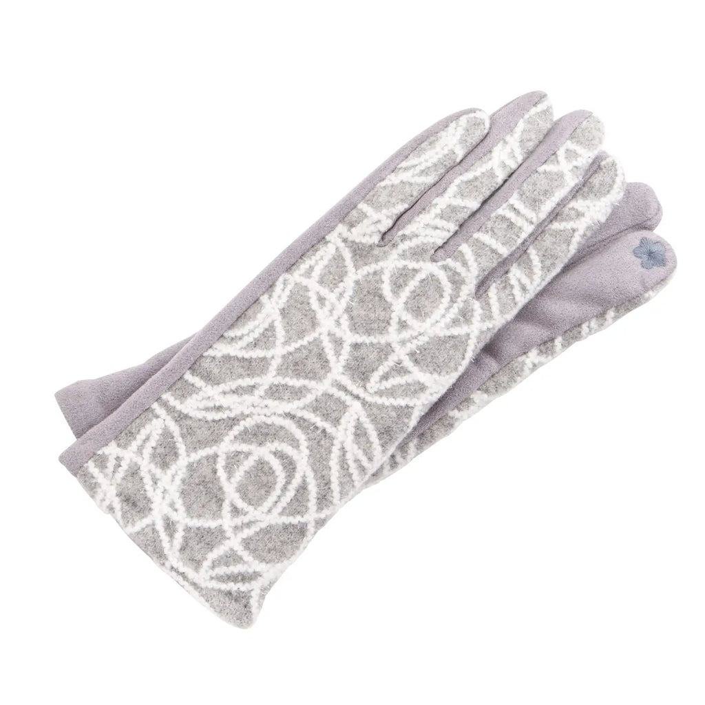 KADOU BOUTIQUE Metallic Swirl Gloves — lifestyle context
