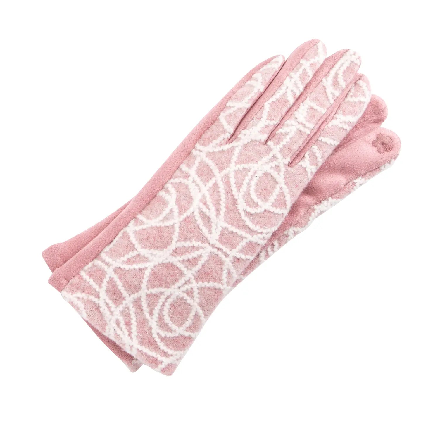 KADOU BOUTIQUE Metallic Swirl Gloves — back view