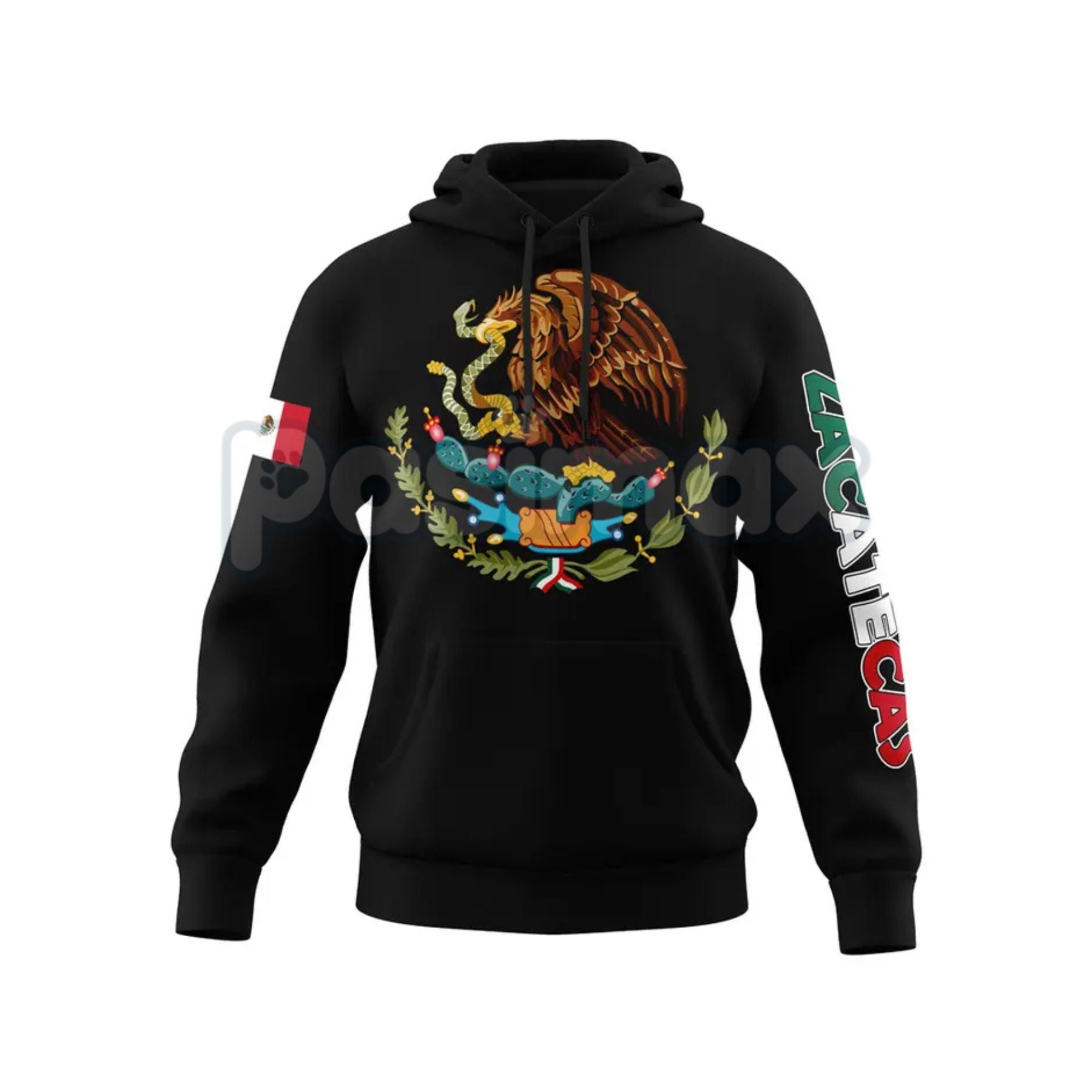 Pasimax Mexico States Design Black Hoodie — main product shot