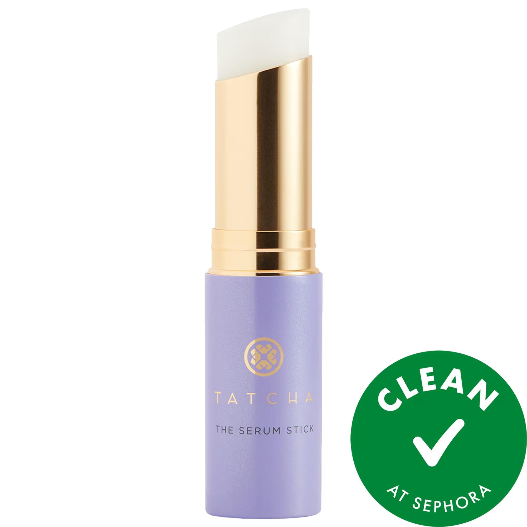 Tatcha The Serum Stick: Line-Smoothing Treatment & Touch Up Balm - 80% Squalane, Hyaluronic Acid - Reduce Wrinkles & Dryness