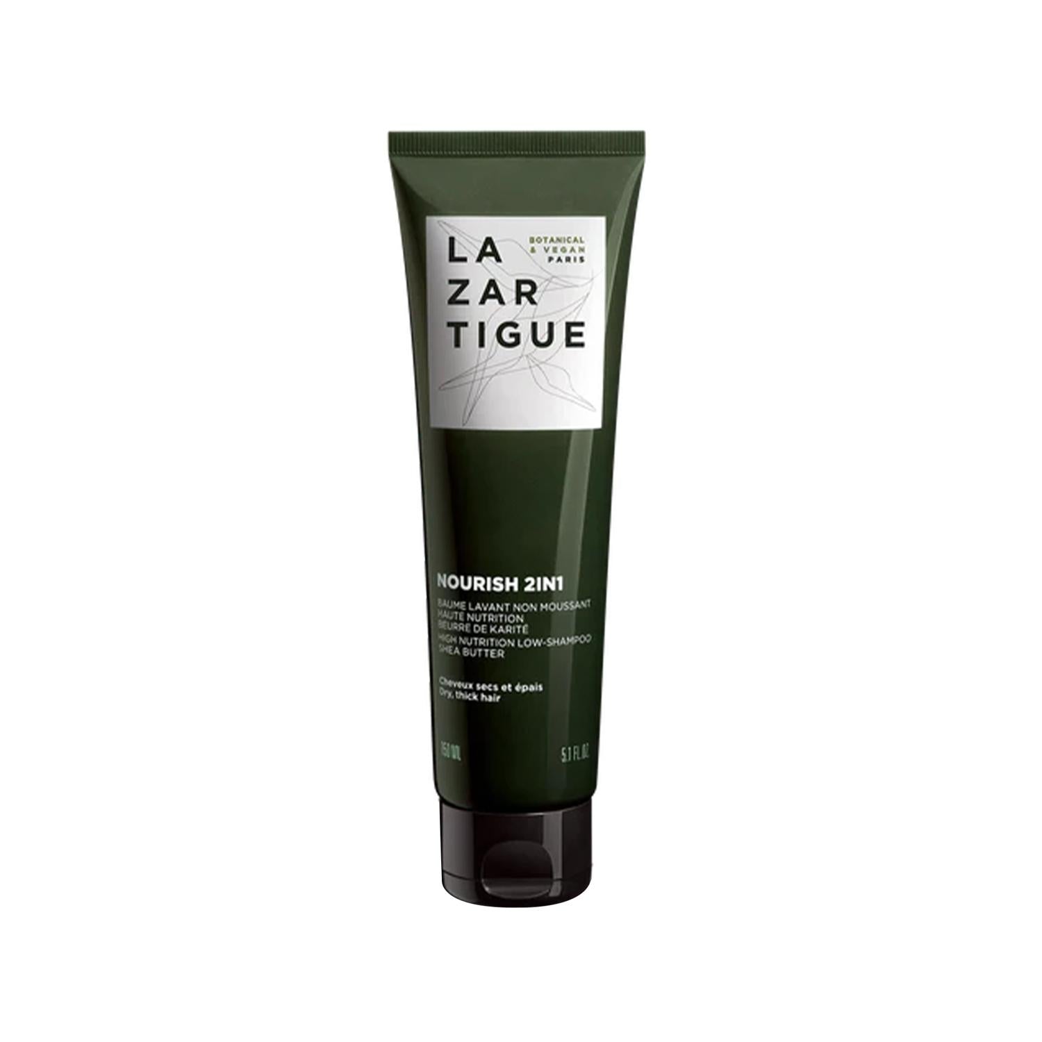 Lazartigue Nourish Vegan Shampoo - 2-in-1 Nourishing & Cleansing, Cruelty-Free, 8.45 fl oz