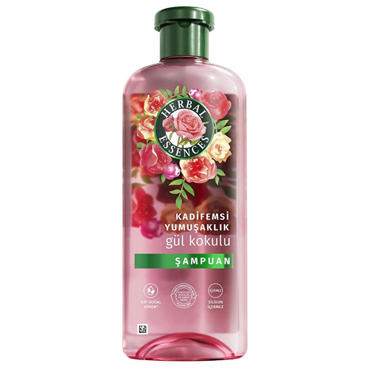 Herbal Essences Rose Scented Vegan Shampoo for Dry Hair - Silicone-Free, Moisturizing, 11.87 fl oz
