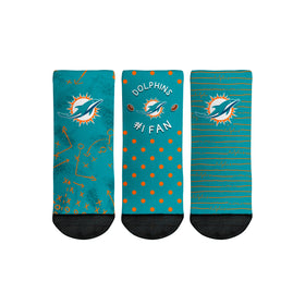 Rock 'Em Socks Miami Dolphins - Number 1 Fan 3-Pack (Toddler)