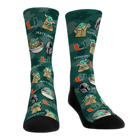 Rock 'Em Socks Miami Hurricanes - Star Wars  - Grogu All-Over