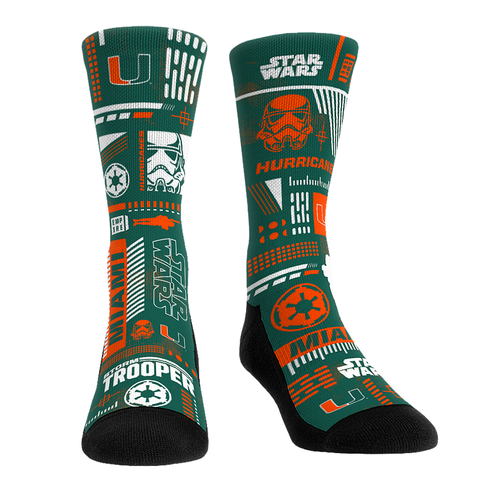 Rock 'Em Socks Miami Hurricanes - Star Wars  - Stormtrooper Pattern — main product shot